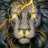 Black And Gold Lion 5D Diamond Painting