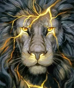 Black And Gold Lion 5D Diamond Painting