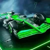 Black And Green F1 Car 5D Diamond Painting