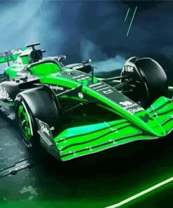 Black And Green F1 Car 5D Diamond Painting