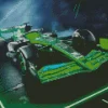 Black And Green F1 Car 5D Diamond Painting