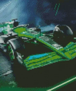 Black And Green F1 Car 5D Diamond Painting