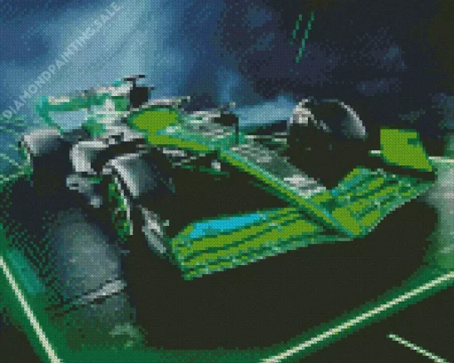 Black And Green F1 Car 5D Diamond Painting