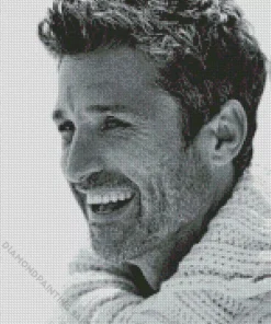 Black And White Patrick Dempsey 5D Diamond Painting