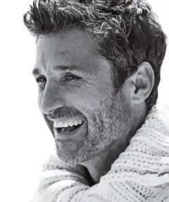 Black And White Patrick Dempsey 5D Diamond Painting