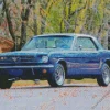 Blue 1960 Ford Mustang 5D Diamond Painting