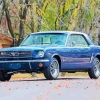 Blue 1960 Ford Mustang 5D Diamond Painting