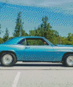 Blue 1969 Camaro 5D Diamond Painting