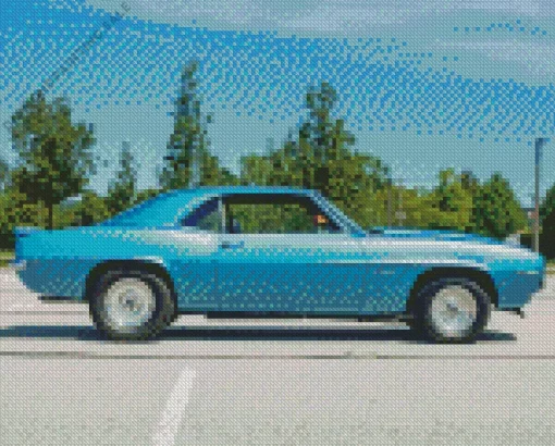 Blue 1969 Camaro 5D Diamond Painting