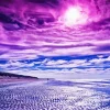 Blue And Purple Sunset Beach 5D Diamond Painting