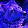 Blue And Purple Wolf 5D Diamond Painting