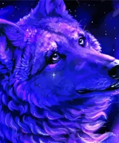 Blue And Purple Wolf 5D Diamond Painting