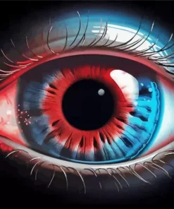 Blue And Red Eye 5D Diamond Painting