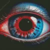 Blue And Red Eye 5D Diamond Painting