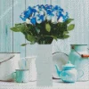 Blue And White Flowers Vase 5D Diamond Painting