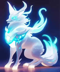 Blue And White Fox Pokemon 5D Diamond Painting