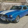 Blue And White Mustang Car 5D Diamond Painting