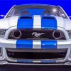 Blue And White Mustang Sport Car 5D Diamond Painting