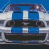 Blue And White Mustang Sport Car 5D Diamond Painting