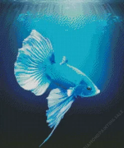 Blue Betta Fish Underwater 5D Diamond Painting