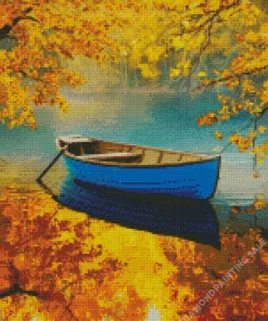 Blue Boat 5D Diamond Painting