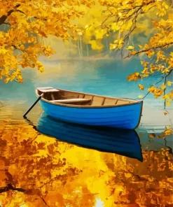 Blue Boat 5D Diamond Painting