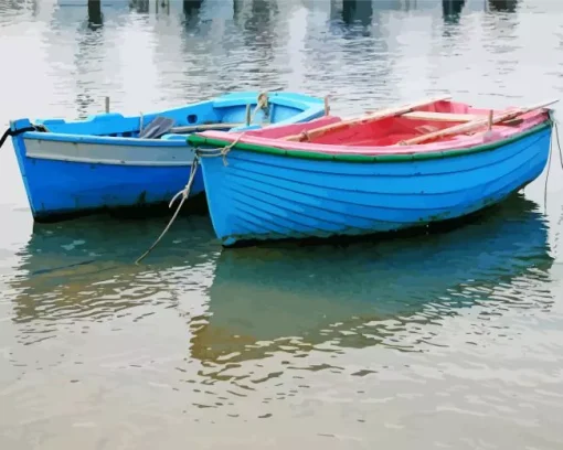 Blue Boats 5D Diamond Painting