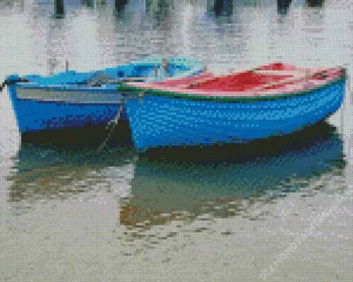 Blue Boats 5D Diamond Painting