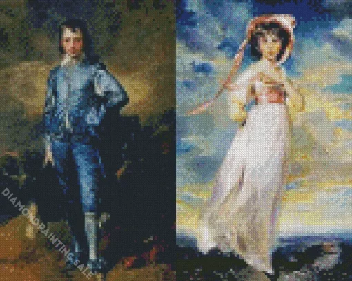 Blue Boy And Pink Girl 5D Diamond Painting