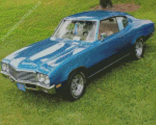 Blue Buick Skylark 5D Diamond Painting