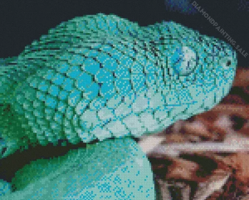 Blue Bush Snake 5D Diamond Painting