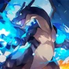 Blue Charizard 5D Diamond Painting