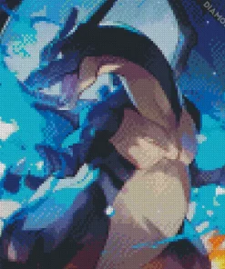 Blue Charizard 5D Diamond Painting