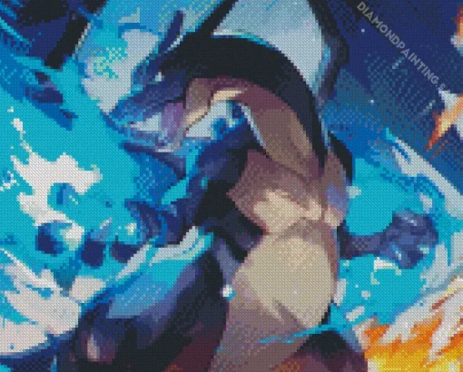 Blue Charizard 5D Diamond Painting