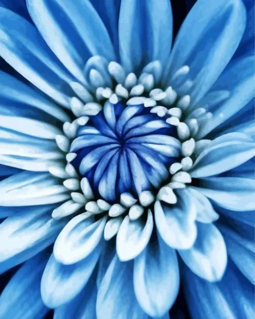 Blue Chrysanthemum 5D Diamond Painting