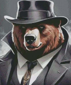 Brown Gangster Polar Bear 5D Diamond Painting