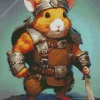 Fat Fantasy Mouse Warrior 5D Diamond Painting