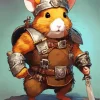 Fat Fantasy Mouse Warrior 5D Diamond Painting