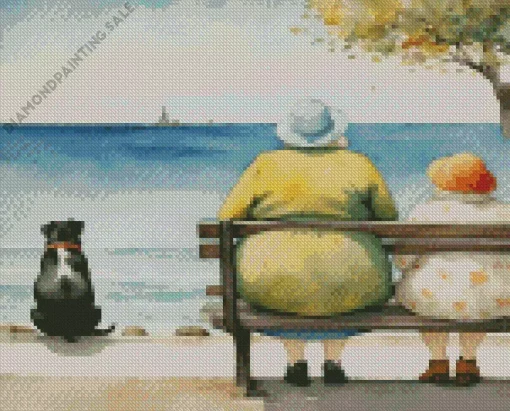 Fat Ladies And Dog 5D Diamond Painting