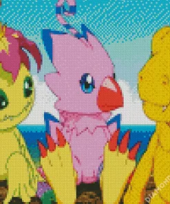 Palmon Biyomon And Palmon 5D Diamond Painting