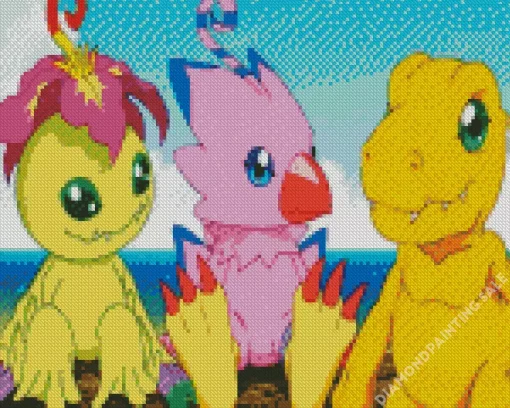 Palmon Biyomon And Palmon 5D Diamond Painting