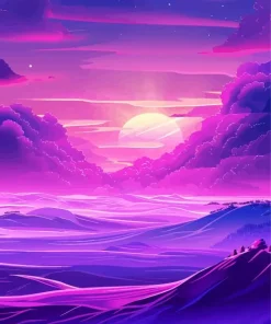 Purple Sunset 5D Diamond Painting