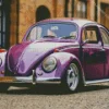 Purple Volkswagen Beetle 5D Diamond Painting