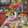 Ranunculus And Pears Olley Art 5D Diamond Painting