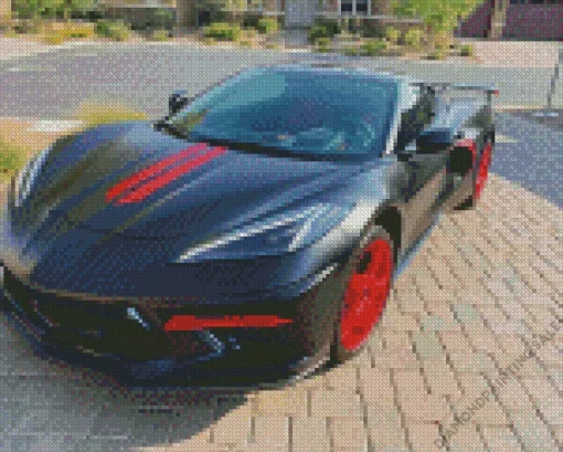 Red And Black Corvette 5D Diamond Painting