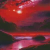 Red And Black Galaxy 5D Diamond Painting