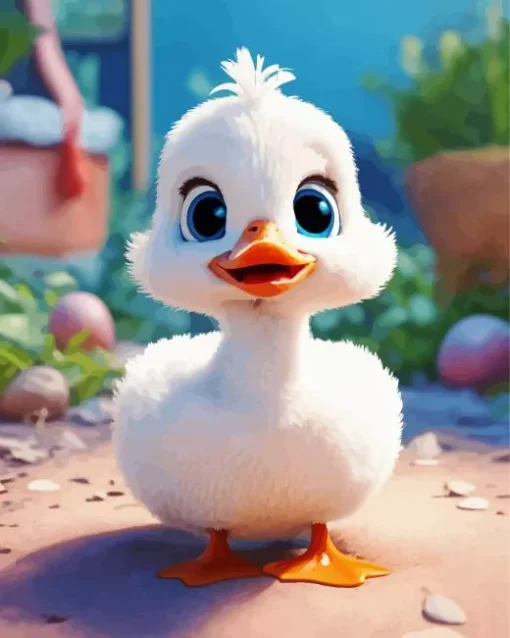 White Duck Baby 5D Diamond Painting